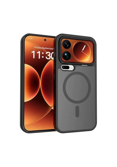 Xiaomi 17 Pro Max Kılıf M-safe Şarj Özellikli Kamera Korumalı Zore Lunex Kapak Xiaomi 17 Pro Max Zore - Siyah