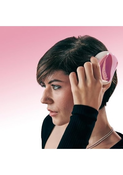 Tangle Teezer Compact Stylerıce Cream Swirl Saç Fırçası - Seyahat Ve Çanta Boy Tarak