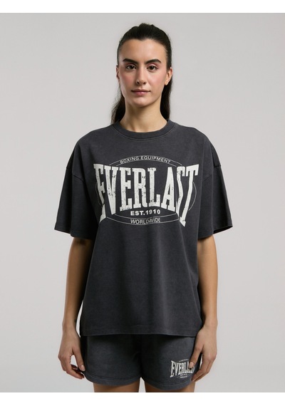 Everlast Authentic Boxing Wmn Oversize Antrasit Kadın Tişört Antrasit