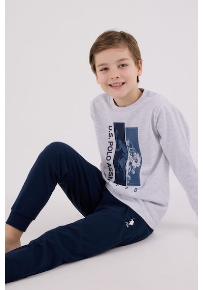 U.S. Polo Assn. U.s. Polo Assn Erkek Çocuk Gri Pijama Takımı Us2206-c-v1