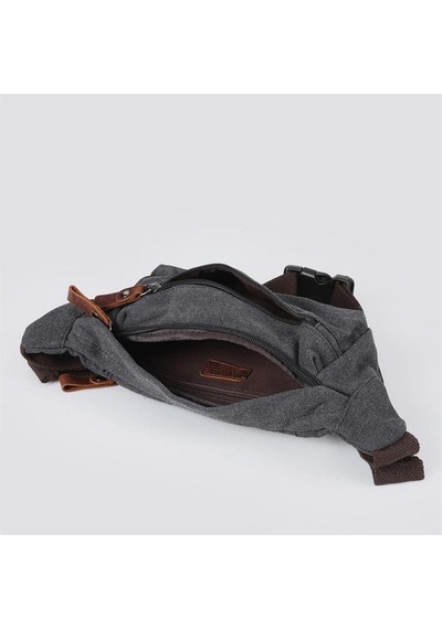 Ççs 31516 Sport Kanvas Bel Çantası Siyah Siyah
