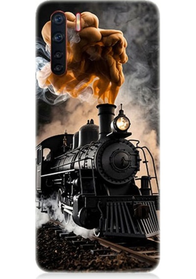 Oppo A91 Uyumlu Kara Tren Desenli Silikon Kılıf