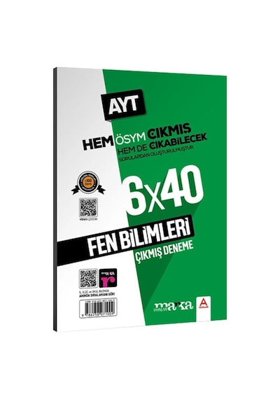 AYT Fen Bilimleri 6x40 Çıkmış ve Çıkabilecek Sorular Deneme -  Marka Yayınları
