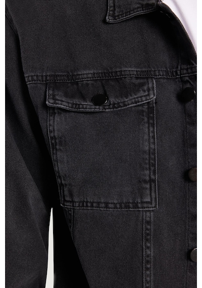 Tudors Erkek Relax Fit Rahat Kesim Denim Çıtçıtlı Uzun Kol Kot Ceket Siyah Gömlek-34847 Siyah Tudors Erkek Relax Fit Rahat Kesim Denim Çıtçıtlı Uzun Kol Kot Ceket Siyah Gömlek-34847 Siyah
