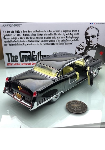 1955 Cadillac Fleetwood The Godfather Black 1 18 Greenlight