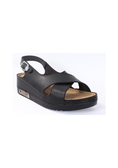 Dagoster Dza37-3031 Siyah Günlük Ortopedik Kadın Sandalet 001