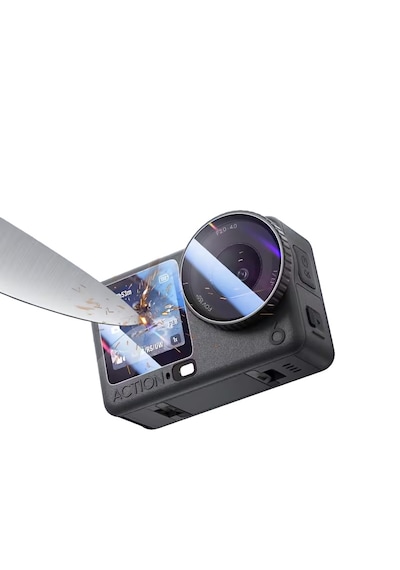 Dji Osmo Action 6 Temperli Cam Ekran Koruyucu 9h 3 Parça , Ön Ve Arka Ekran Ve Lens Koruyucu