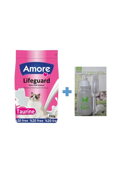 Amore Lifeguard Yavru Kedi Süt Tozu 240 G + Biberon Temizlik Seti 50 ML