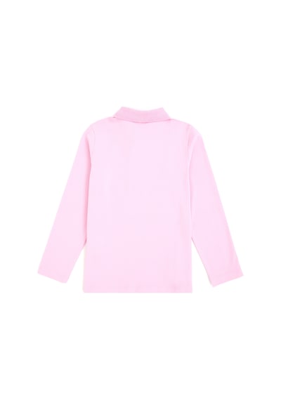 U.S. Polo Assn. Kız Çocuk Pembe Polo Yaka Basic Sweatshirt 50296377-VR041