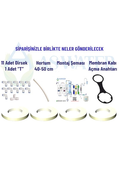 Aura Cebilon Silver Platinium Ve Plus Modelleri Ve Tüm Kapalı Kasa Cihazlar İle Uyumlu 7 Aşamalı Elite Serisi Filtre Seti - -