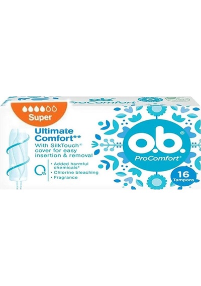O.B. Ultimate Comfort Süper Tampon 16'lı