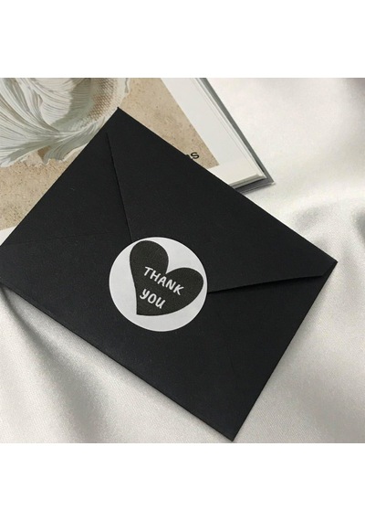Siyah Küçük Mesaj Zarfı 7x9 Cm Mini Tebrik Kartı Ve Teşekkür Notu Zarfı Düğün, Nişan, Doğum Günü - 10 A