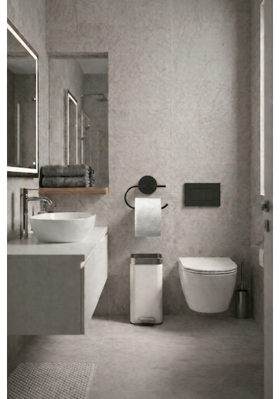 Buççin Online Mağaza Yapışkanlı Tuvalet Kağıtlığı Wc Kağıtlık Tuvalet Kağıdı Askısı Siyah Paslanmaz Çelik Siyah Çok Renkli