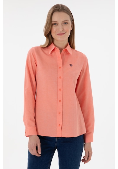 U.s. Polo Assn. Kadın Nar Çiçeği Gömlek Basic 50307726-vr039 Nar Cıcegı