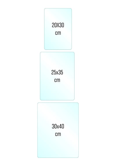 3'lü Cam Kesme Tahtası Ve Sunumluk Karışık Renkli Love Desenli 20 X 30, 25 X 35 Ve 30 X 40 Cm Çok Renkli