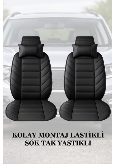 Fiesta 2003 Uyumlu Lüks Siyah Renk Premium 2 Adet Minder Ve Yastık