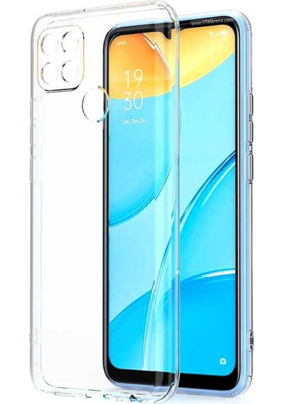 Oppo A15 Kılıf Zore Kamera Korumalı Süper Silikon Kılıf Renksiz