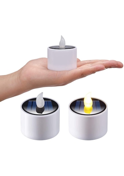 Mum Alevi Efektli Solar Led Bahçe Lambası - Güneş Enerjili Dekoratif Mum Işığı 6 Adet 6 ADETLİ SET