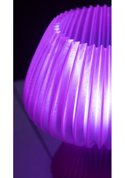 Akordeon Tasarım Masa Lambası - 3d Pleated Doku Dekoratif Gece Lambası Modern Ev Hediyesi Aydınlatma Mor