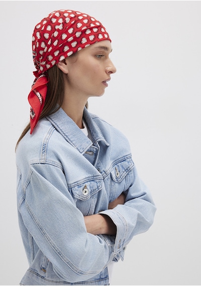 Mavi - Kırmızı Bandana 1913411-86417 Kırmızı
