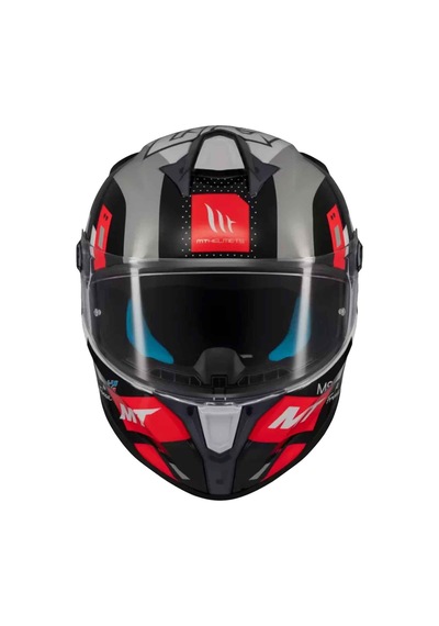 Mt Helmets Targo S Sergio Garcia B5 Kapalı Kask Gri - Beyaz - Kırmızı