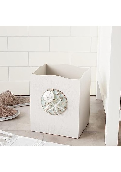 Çöp Sepeti Dekoratif Çöp Kovası Plajdan Esinlenen Banyo Aksesuarları Seaglass Koleksiyonu Çok Renkli