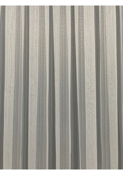 Etek Çizgili Keten Düz Tül 1/3 Sık Pile Ekru