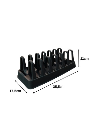 6 Bölmeli Tezgah Üstü Tabaklık Organizer Mutfak İçi Düzenleyici Bulaşıklık Gri