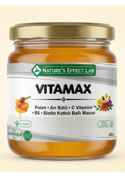 Vitamax Polen Arı Sütü C Vitamini B6 Ve Biotin Katkılı Ballı Macun 255 Gr