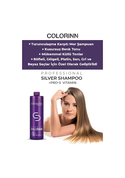 Colorinn Stardust Silver Şampuan Mor Şampuan 1 L