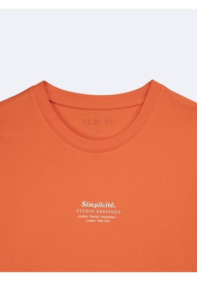 LTB Minimal Baskılı Relaxed Kırmızı T-shırt