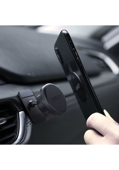 Aukey Hd-c13-bk Güçlü Yapışkan Ve Mıknatıslı Araç İçi Telefon Tutucu - Siyah