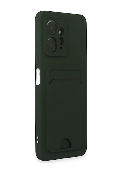 Uray Store Xiaomi Redmi Note 12 4g Kılıf Kelvin Kartvizitli Silikon - Koyu Yeşil
