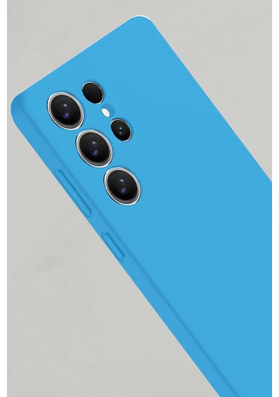 Newface - 13 - Samsung Galaxy Uyumlu S25 Ultra Kılıf Nano İçi Kadife Silikon - Csmo-tex - - Mavi