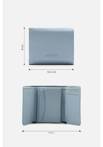 Mafi Magnetic Hakiki Deri Mıknatıslı Unisex Cüzdan Zarif Ve Güvenli Tasarım Buz Mavi