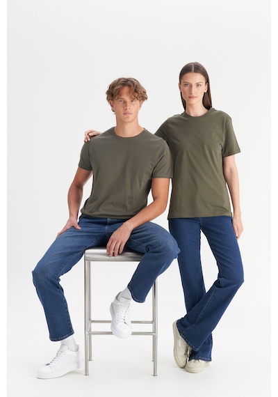 AC&Co / Altınyıldız Classics 4A4800000001HAKXS Slim Fit Bisiklet Yaka Kısa Kol Pamuklu Erkek Tişört Haki