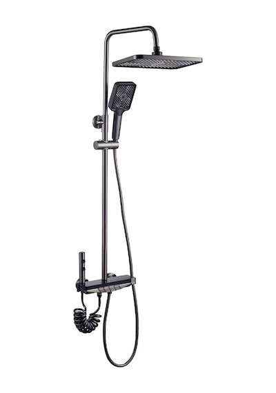 Acar Ledli Piano Banyo Yagmur Duş Sistemi Antrasit Eskitme