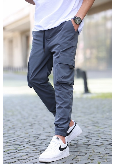 Madmext Füme Kargo Cep Erkek Jogger Pantolon 5461