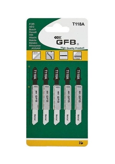 Gfb T118a Dekupaj Testere Ağzı Metal Kesim 5li Paket