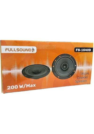 Fullsound Fs-1640d 200w 16cm Coaxıel Speaker Oto Hoparlör 2li Set