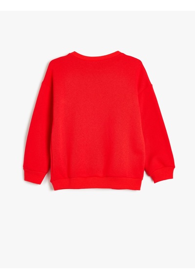 Koton Sweatshirt Bisiklet Yaka Kedi Baskılı Kırmızı 5wkg10262ak Kırmızı Koton Sweatshirt Bisiklet Yaka Kedi Baskılı Kırmızı 5wkg10262ak Kırmızı