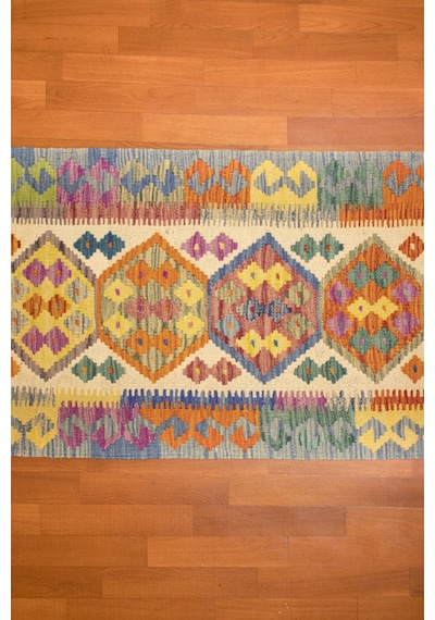El Dokuma Afgan Yolluk Kilim 100% Yün Kök Boya Elsanat Eserı İle Harıka Desenlı Çok Renkli