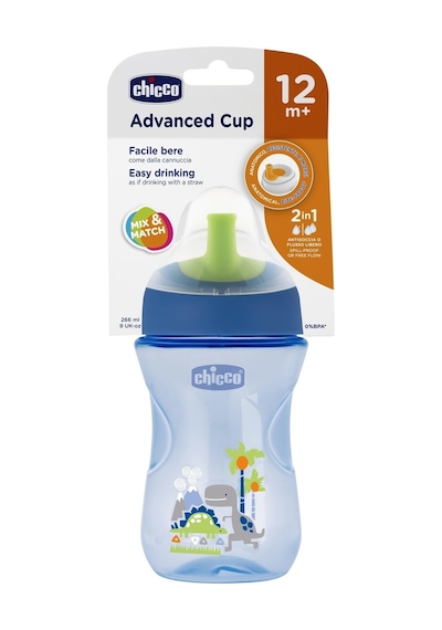Chicco Pipetli Eğitim Bardağı Erkek 12+ Ay Mavi