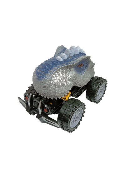 Sürtmeli Dinazor Robota Dönüşen Araba 14 Cm - Gri Lisinya Çok Renkli
