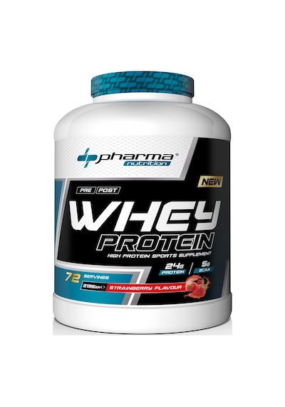 Whey Protein 2196 Gr Çilek Aromalı Protein Tozu 24 Gram Protein 72 Servis