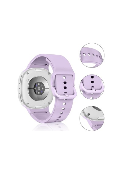 Samsung Galaxy Watch 8 44mm 40mm İle Uyumlu Metal Tokalı Purelux Soft Silikon Kordon