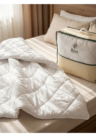 Riss Tekstil %100 Merinos Kuzu Yünü Yatak Pedi, Yatak Koruyucu, Yatak Alezi Beyaz 100 x 200