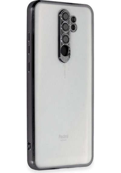 Newface Xiaomi Redmi Note 8 Pro Kılıf Razer Lensli Silikon Semeglbl - 64 - Siyah Sıyah
