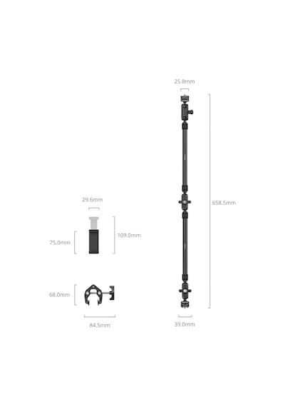 Smallrig 5625 Masaüstü Sihirli Kol Yengeç Şeklinde Kelepçe Kiti