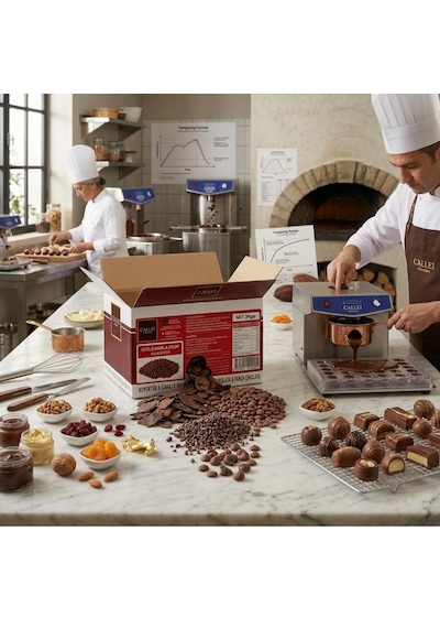 Callei Chocolate Sütlü Damla Çikolata 3 Kg Pasta, Kurabiye Ve Tatlı Tarifleri İçin Profesyonel Sütlü Çikolata